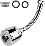 HomeAra 1 Pcs 360° Swivel Faucet Extender, Adjustable Faucet Aerator Splash-Proof Faucet Splash Head for Bathroom Kitchen Tap Nozzle Filter,Double Mode Water Saving Faucet Extender (Long)