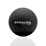 Strauss Yoga Massage Ball for Deep Tissue Massage & Trigger Point Therapy|High-Density Acupressure Ball |Ideal for Yoga,Pilates, Fitness |Portable Self-Massage Tool for Sore Muscles & Recovery (Black)