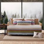 Eddie Bauer- Daybed Set, 4 Piece Cotton Bedding Set, All Season Lodge Home Décor (Salmon Ladder Multi, Daybed)