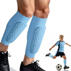 XZQTIVE Soccer Shin Guards Shin Defender for Kids Youth Adult, Ski Shin Guards Calf Compression Sleeve with Honeycomb Shin Pads