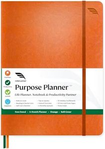Purpose Planner B5 Undated Monthly Weekly Daily Productivity Journal 2024 Life Health Goal Setting Business Tool for Professionals Moms Academic Student Organizer Notebook (7.5”x9.8” Orange Softcover)