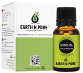 Earth N Pure Lemon Essential Oil for Revitalizing Care for Face, Scalp & Skin | 15 ML