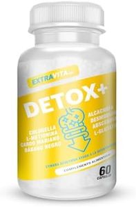 extraVITA-Drenante y depurativo Natural- Detox, Elimina toxinas y Estimula la función digestiva del organismo | Cardo Mariano + Rábano Negro + Alcachofa | Vientre plano | 60 cápsulas
