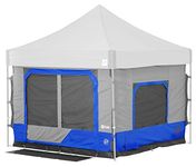 E-Z UP Camping Cube 6.4, Converts 10' Straight Leg Canopy into Camping Tent, Royal Blue (Canopy/Shelter NOT Included)