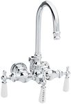 Barclay Leg Tub Diverter Faucet for Cast Iron Tub with Gooseneck Spout