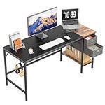 55 inch Office Desk with Two Non Woven Drawers, Computer Writing Desk Work Table for Bedroom, Home, Office, Kid Student Study Desk for Dorm Room