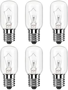 Neanete Microwave Light Bulb for Under Range Hood Appliance Refrigerator T8 40 Watt 125V E17 Intermediate Base Warm White Replacement Bulb for 8206232A, 1890433, AP4512653, WB25X10030 Pack of 6