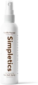 Simpletics Himalayan Sea Salt Hair Spray (Vanilla Scent) – Natural 5-Ingredient Formula for Beach Waves & Volume – Light Hold, Non-Greasy, Paraben & Sulfate Free – Unisex 8 fl oz