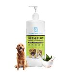 Pil Neem Plus Herbal Pet Shampoo 500 ml | Anti-Fungal, Anti-Itching, Antibacterial, Antiseptic & pH Balanced Pet Shampoo | Coat Cleansing and Conditioning Tick & Fleas Shampoo for Pets