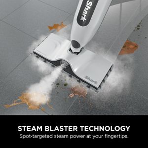 Shark SteamSpot Steam Mop – White, Powerful Floor Cleaning