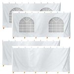 TentandTable 20 Foot x 20 Foot Party Tent Sidewall Kit | Complete 4 Wall Set - 2 Solid & 2 Cathedral Window 7' Side Walls | Fits Standard Event Canopy Tents |Tent Not Included