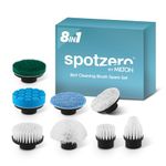 Spotzero By Milton 8-in-1 Electric Spin Scrubber Spare Set, Water Proof Cleaning Brush with 8 Replacement Head, Power Scrubber, Dual Speed, Adjustable & Detachable Handle I for Bathroom, Kitchen, Car