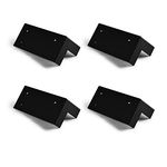 Indoor Outdoors 4X Large Corner Brackets for Garden, Raised Beds, Vegetable Using Timber Railway Sleepers - Square or Rectangular Planter or Flower Bed Fixing Bracket - Black