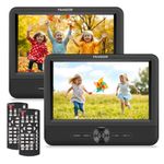 FANGOR 7.5" Car DVD Player, Car DVD Player Dual Screen Play Two Different Movies or The Same Movie with Customized Headrest Strap, Support All Regions, Last Memory, USB/SD Card