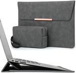 HYZUO 13.3-14 Inch Laptop Sleeve Case with Stand Feature Compatible with MacBook Pro 14 M3/M2/M1 Pro/Max A2992 A2918 A2779 A2442 2021-2024, MacBook Air 13 2012-2017, with Small Bag-Space Gray(Smiley)