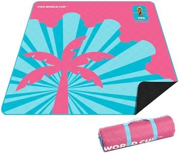 MESUCA FIFA World Cup 2026 Outdoor Trophy Picnic Blanket - Official FIFA World Cup 2026 Merchandise - 75"x80"Extra Large Waterproof Picnic Mat - Foldable Beach Blanket for Outdoor, Camping, Party