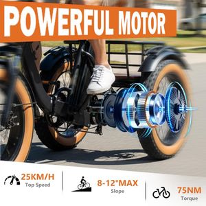 NOMIGO Electric Tricycle, 90km Range – Black