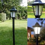 Solar Post Lights 2 Pack, Solar Led