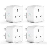 Smart Plug Alexa Plugs, Aoycocr Smart Socket WiFi Plug Works with Amazon Alexa (Echo & Echo Dot), Google Home, APP Remote Voice Control Wireless WiFi Switch Timer Plug, 2.4Ghz WiFi Only, 13A, 4Pack