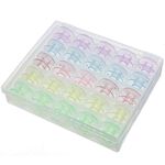 5 Colors Plastic Sewing Machine Bobbins Spools for Brother Singer Elna - 25 Pieces