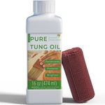 Godora 16 oz Pure Tung Oil for Wood Finishing, Wood Sealer for Indoor & Outdoor Favored by Craftsmen, Waterproofing Tung Oil for Wood Products, Perfect Food Safety Tung Oil for Furniture & Countertops