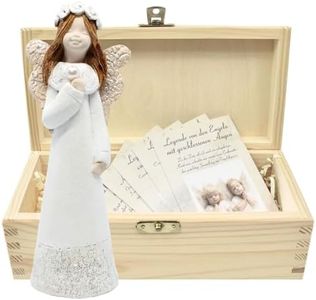 Ángel Figura decoración Hecha a Mano Ángel Guardian Elementos de Perla Swarovski Plata de Ley 925 Papel de Regalo Regalo