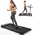 XMKEY Walking Pad, Under Desk Electric Treadmill for Home, Portable Mini Treadmill 265 lbs Capacity, Installation-Free Jogging Machine, Bluetooth and LED Display Black