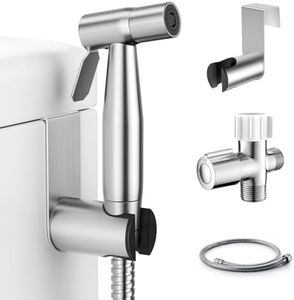 Handheld Bidet Sprayer for Toilet, Fekivasy Bidet Sprayer Muslim Shower Bathroom Water Spray Jet Spray Diaper Sprayer Feminine Hygiene Cleaning Premium Stainless Steel