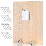 Earring Holder Stand, Esforzarse Pegboard Display With 20 Hooks for Sales and Craft Displays, Ideal Tool Organizer for Kitchen, Craft Room(43.18 x 33.02cm/17 x 13inch)