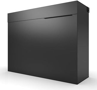 Movo Home Mailbox, Modern Wall Mounted (Herman (Black))