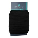 Trimming Shop 5mm (1/5 Inch) Flat Elastic Band - Adjustable, Stretch Elastic Cord for DIY Sewing, Art & Crafts Projects, Repair Clothing, Wig Making, Black, 10 Metres