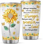 CUBICER Sunflower Tumbler 20 Oz With Lid Flower Stainless Steel Insulated Theme Coffee Travel Floral Mug Cup Drinking Glasses For Girls Mother Daughter Women On Holiday Birthday