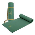 WiseLife Classic TPE 8 MM Yoga Mat with Yoga Strap for Men & Women | Extra Thick, Long & Wide Non-Slip, Anti-Tear Exercise Mat for Home, Gym, Workout, Fitness, Yoga & Pilates (Green)
