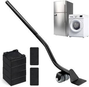 Lengthening Furniture Lifter Tool, Appliance Furniture Metal Lifters for Heavy Furniture Movers Sliders Wheels Easily Safe to Move Sofa Refrigerator Washing Machine (1 Lifter 4 Raise Blocks 2 Pads)
