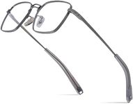 FONEX Pure Titanium Glasses Frame Men Square Eyeglasses Optical Eyewear F8827, F8827 Grey, 55-19-151