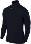 TCA Men's Fusion Pro Quickdry Long Sleeve Half-Zip Running Shirt - Navy Blazer/Navy Blazer, Medium