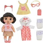 Baby Alive Super BFF Katie Kat Black Hair Dress Up Baby Doll Playset, 11 Inches, Toys for 3 Year Old Girls & Boys & Up (Amazon Exclusive)