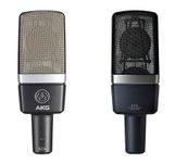 AKG C214 Professional Large-Diaphragm Condenser Microphone, Single pattern, cardioid, switchable 20dB attenuator and bass-cut filter, integrated suspension, rugged classic design, wide dynamic range