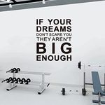 SEATUNE Inspirational Quotes Wall Stickers - Motivational Office Gym Wall Decals - Positive Home Vinyl Art Wall Decor - If Your Dreams Don't Scare You 15"X18"