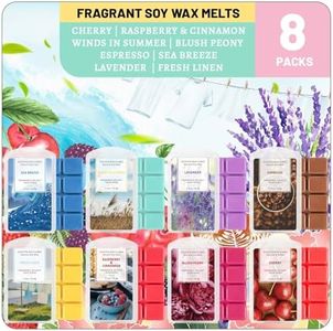 Wax Melts Wax Cubes, Scented Wax Melts, Scented Wax Cubes, Soy Wax Cubes for Warmers, Soy Wax Cubes Candle Melts 8 Pack (8x2.5oz)