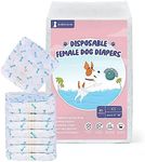 Jollywoods Disposable Female Dog Diapers 48ct, Puppies Cats Diapers with Wetness Indicator, Super Absorbent Leakproof Stretchy Diapers, Doggy in Heat | Excitable Urination | Incontinence Protection XS