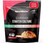 Apron Maven Premium Sourdough Starter Culture | Italian Ischian Island Style | Dehydrated | Sweeter Taste for Soft Texture Breads and Pastries | Simple Activation Instructions | Lifetime Customer Support