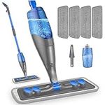 Spray Mop for Floor Cleaning- Floor Mop Microfiber Flat Mop Wet Dry Dust Mop with Refillable 635ML Bottle 4 Washable Pads Sprayer for Hardwood Floor Laminate Tiles Wood Ceramic Vinyl Home Kitchen