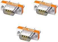 YIOVVOM DB9 Null Modem Adapter Male to Male Slimline Data Transfer Serial Port Adapter Set of 3