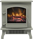 COLMAN ELECTRIC STOVE 1.8KW GREY WITH LOG BED, 17.5"