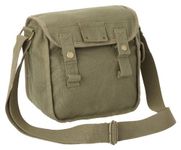 Small Cotton Canvas Side Bag - Olive