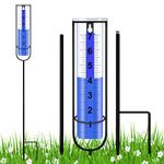 Vicglory Rain Gauge Outdoor, Detachable Freeze-Proof Rain Gauge Large Clear Numbers and Adjustable Height, Decorative for Yard, Garden, Deck and Farm, Easy to Install and Read