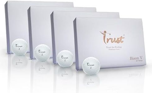 Trust Bison V Golf Balls, K8 Model, Designed to Help Golfers Break 90, K8 Reactive Core with Premium Urethane Cover, Maximized Distance with Soft Feel (White, 4 Dozen)