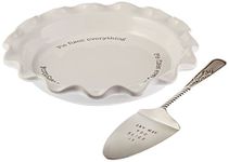 Mud Pie Circa Pie Plate and Server, White