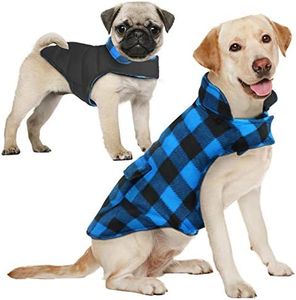 AOFITEE Dog Jacket Plaid Dog Winter Coat, Warm Dog Puffer Jacket, Large Dog Sweater, Reversible Dog Cold Weather Coat for Large Dogs, Waterproof Dog Winter Jacket for Small Medium Large Dogs, XXXL